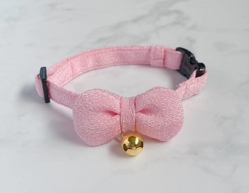 粉紅x 淡色圓絲帶領