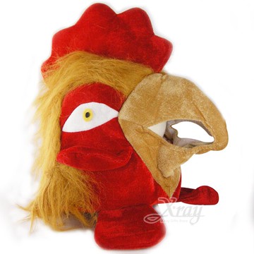 動物造型帽(公雞)，萬聖節/Party/角色扮演/化妝舞會/表演造型都合適~，X射線【W010018】