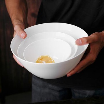 骨瓷碗套裝米飯碗沙拉碗面碗大號湯盆韓式西式陶瓷餐具家用白瓷碗