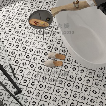 25片裝廚房地板貼紙自粘墻貼防水防滑地磚貼紙地面裝飾耐磨瓷磚貼紙遮丑【時尚大衣櫥】
