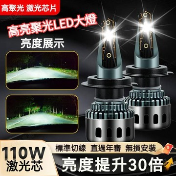 買一送一 高亮聚光 完美切線 汽車LED大燈 H11 H9 H8 H7 H4 9005 9006 車燈 汽車大燈ˇfs1