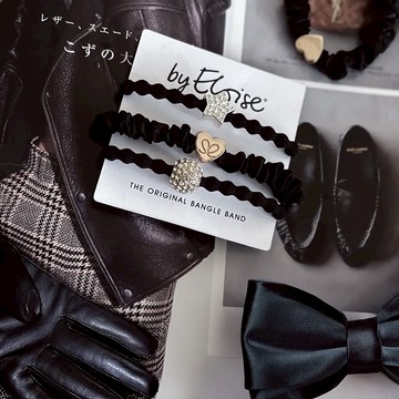 英國 ByEloise London 千鳥織波浪髮圈 夜曲