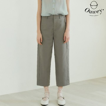 OUWEY歐薇 復古八分褲(灰色；S-L)3242186606