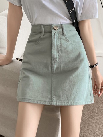學生氣質a字半身裙女夏季年新款裙子高腰顯瘦百搭包臀短裙潮