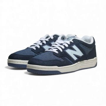 NEW BALANCE 休閒鞋 NB 480 深藍 牛仔布 復古鞋 男 BB480LDD
