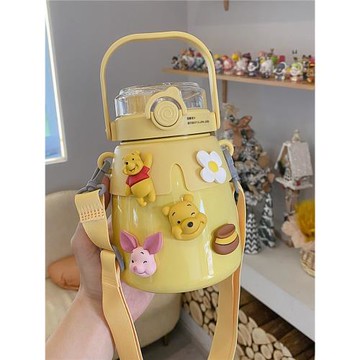 可愛高顏值316不銹鋼保溫杯雙飲吸管杯大容量網紅女學生大肚杯子