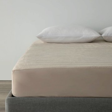 WARM TOUCH 石墨烯保暖防靜電恆溫床包式保潔墊加大 棕