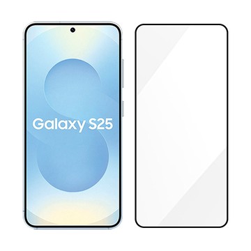 阿柴好物 Samsung Galaxy S25 滿版全膠玻璃貼(支援指紋辨識)-紳士黑