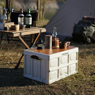 【直播寵粉福利】戶外露營收納箱折疊箱野營整理箱車載后備置物箱