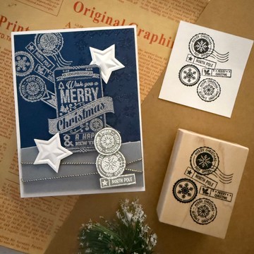 楓木印章-雪花郵戳 FT-4368