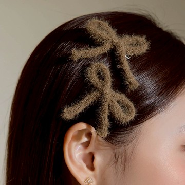 vacanza｜髮飾｜絨毛蝴蝶結‧髮夾#0218新品 #新年飾品 #新年禮物