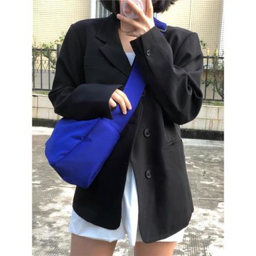2023超火克萊因藍單肩斜挎學生運動尼龍布防水女包大容量日韓港風