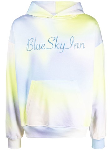 BLUE SKY INN - logo-embroidered tie dye hoodie - men - Cotton - XL