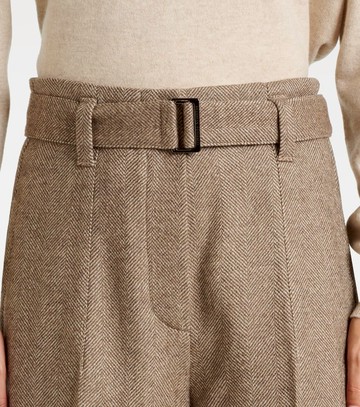 Brunello Cucinelli Herringbone wool-blend wide-leg pants