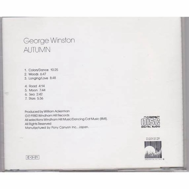 絶版本／未使用】ジョージウィンストン 楽譜 オータム