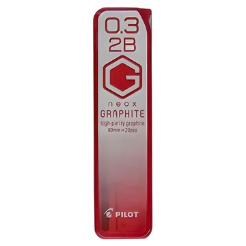 PILOT 百樂 超級G鉛筆芯 2B high-purity graphite 60mmx20pcs  0.3mm  10個
