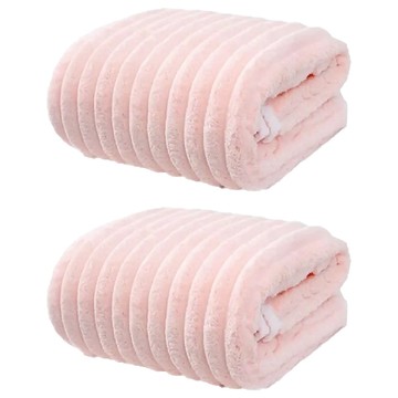 雲朵絨浴巾  櫻花粉  2條