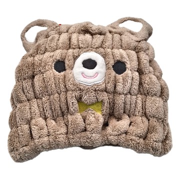 Skater 速乾吸水乾髮帽 23 x 17cm  小熊 棕色  1個