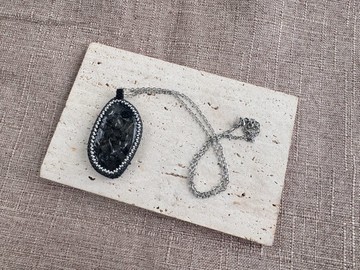 250405 黑髮晶 串珠 頸鍊