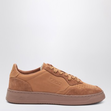 Brown Medalist sneakers in nappa and suede