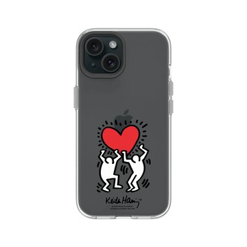 iPhone 15 Clear 透明 - Keith Haring - 愛心