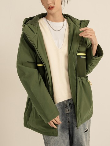 NCAA美國大學聯盟‧鋪棉抽繩多功能防風連帽外套