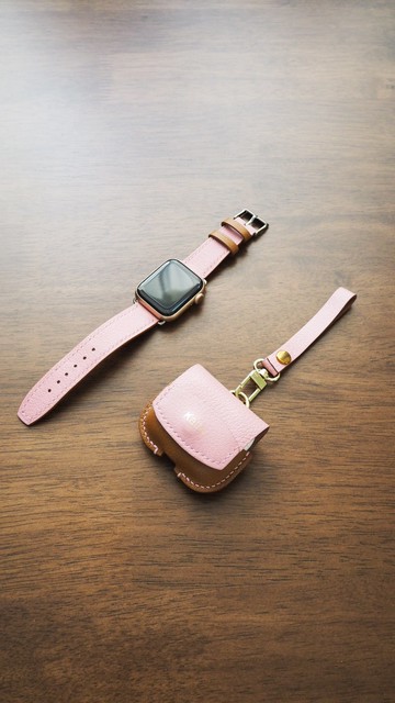 法國 Alran Chèvre Sully 山羊皮錶帶及airpod case 套裝