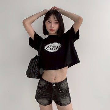 【Aa.chic熱賣商品】美式寬鬆短版字母TEE(四色).女裝/圓領/印花/短版/美式/上衣/休閒【C152333】