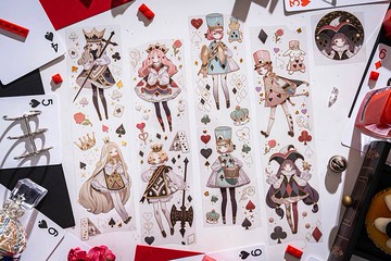 撲克游戲 PET 紙膠帶 燙鐳射金