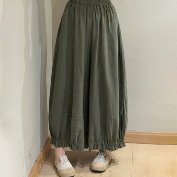 復古垂感抽繩燈籠褲839591