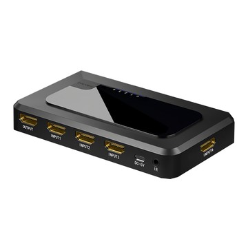 山澤HDMI 4進1出螢幕切換器 4K高畫質3D影像支援  1個  黑色