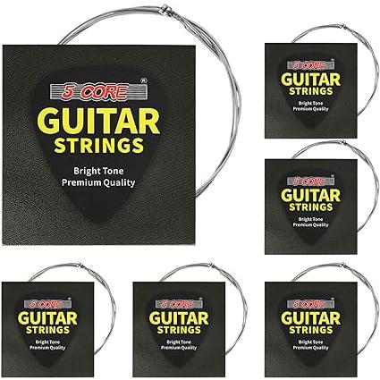 Core Electric Guitar Strings, Pack Pure Nickel Guitar Strings .009-.042 Guitar Strings Electric String in Set GS EL NK