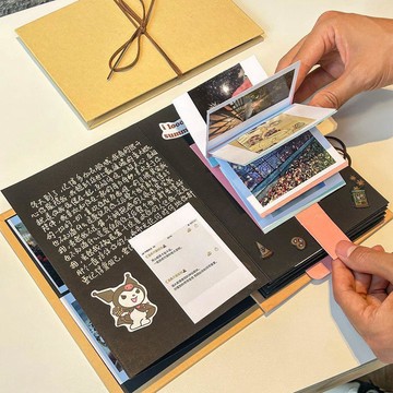 🎁送禮推薦🎁手風琴本 手風琴書 紀念日手作 情侶紀念冊 diy材料包 照片書 DIY禮物 創意記事本diy立體機關風