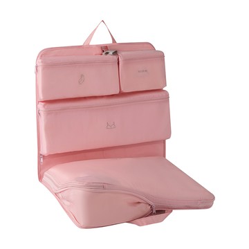 【Mr.box】壓縮六合一旅行收纳袋-可套壓缩款粉紅色