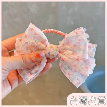 ✨臺灣出貨✨【飾飾如意】韓版網紅夏季清爽蝴蝶結腸圈兒童頭飾髮飾女童髮圈發繩寶寶頭飾品
