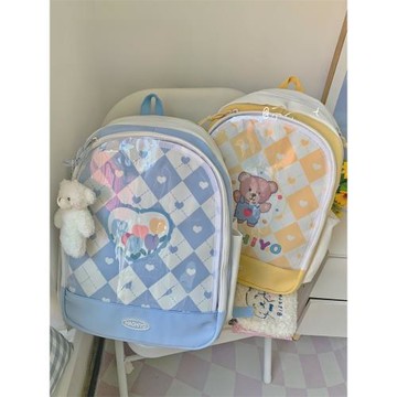 日系ins小眾書包可愛學院高顏值卡通雙肩包復古少女背包娃包痛包