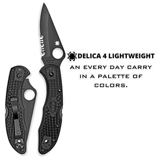 Spydercoスパイダルコ デリカ4　チタンコーティング　半波刃 C11PSBBK