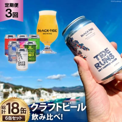 3回定期便 BTBクラフトビール 6缶セット  BLACK TIDE BREWING