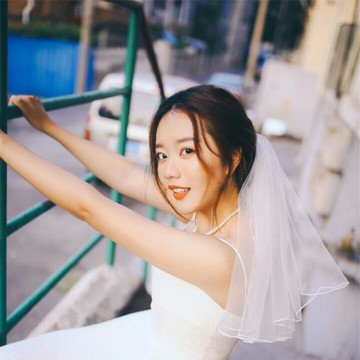 海馬體圣誕頭紗拍照道具超仙短款寫真森系蝴蝶結新娘領證婚紗頭飾