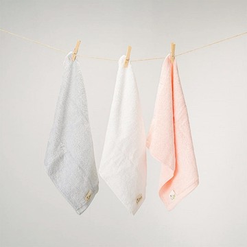 吸水氣墊方巾三入組-輕柔款(三色) 銀河灰