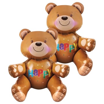 3D立體小熊 30吋 HAPPY 抱抱熊 氣球 2個