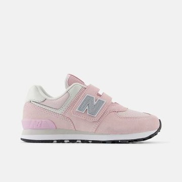New Balance 574 [PV574ESP] 中童 運動休閒鞋 復古鞋 寬楦 魔鬼氈 舒適 粉紅