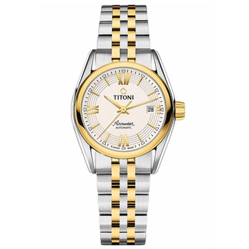 TITONI 梅花錶 空中霸王系列 經典羅馬機械腕錶 新年禮物 推薦 送禮 27mm / 23909SY-342