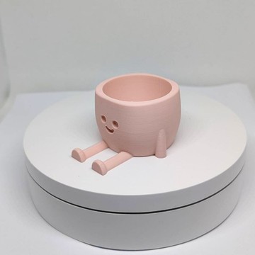 【療癒打印所】【薄櫻粉】可愛療癒花盆 小盆栽 多肉花盆