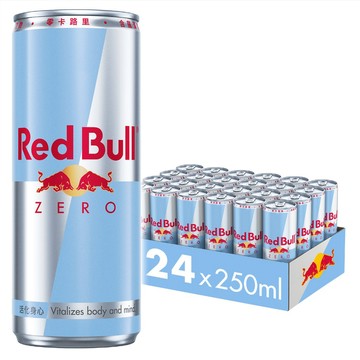 Red Bull 紅牛零卡能量飲料 250ml (24罐/箱)_官方直營店【超取限購1箱】