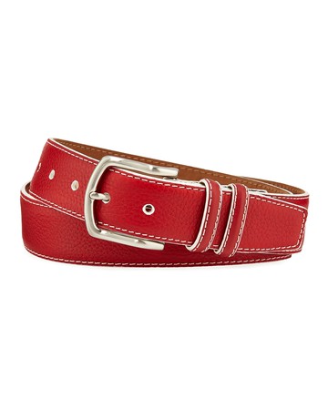Men's South Beach Pebbled Leather Belt