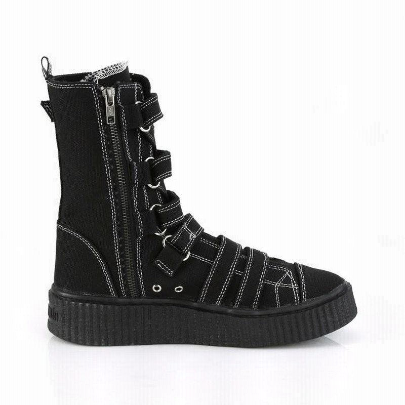 取り寄せ]STOMP-18 / black / 厚底スニーカーブーツ【DEMONIA