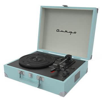 日本 ONKYO 復古手提黑膠唱片機 原廠保固  OCP_01  天空藍  1台