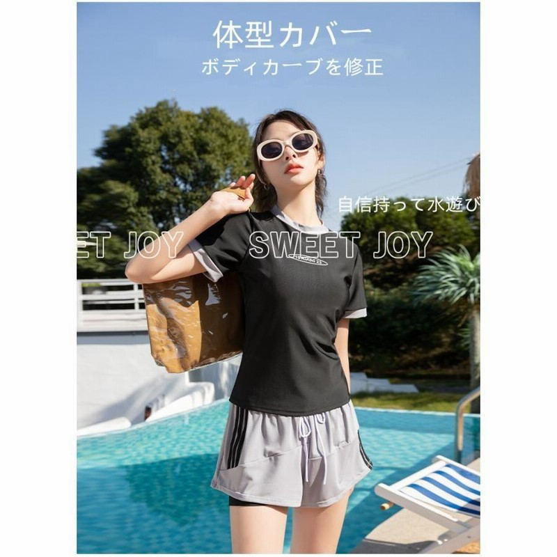水着 レディース UVカット セパレート UPF50+ 日焼け防止 韓国風