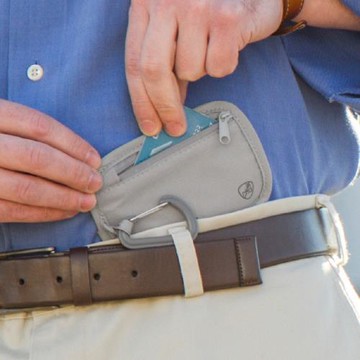 《TRAVELON》RFID防盜貼身包(灰) | 隨身包 貼身包 隱形包 防盜包 防搶包